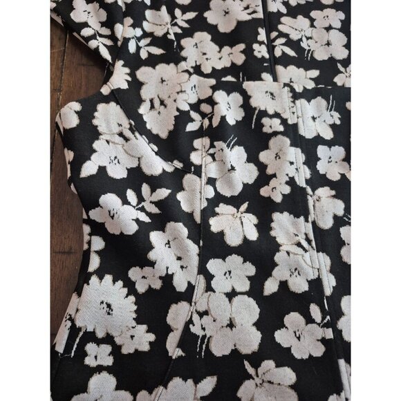 Tommy Hilfiger Womens Black & White Floral Fit & Flare Dress Size 8 - Picture 3 of 5